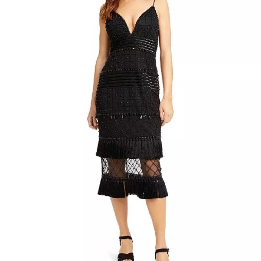 COPY - Gianni bini black beaded dress